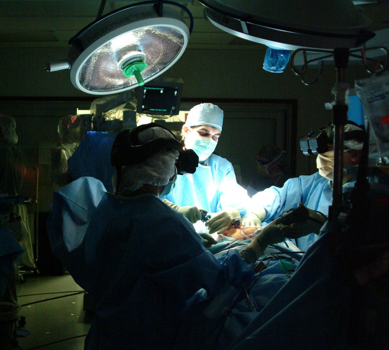 Surgeons operating