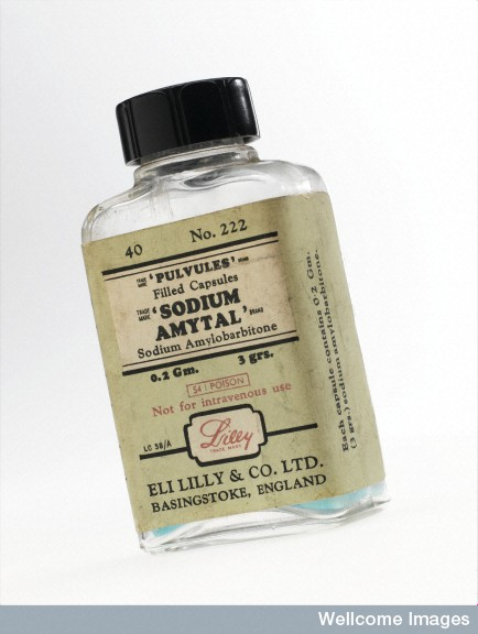 Bottle of sodium amytal